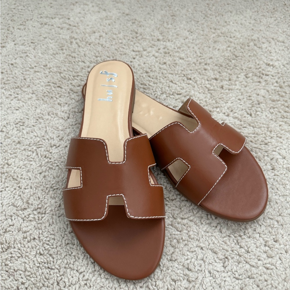 French Sole Cognac Alibi Sandals